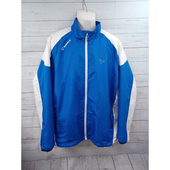 Sunice Jacket Mens Size XL Blue White Golf Full Zip Coat - Picture 1 of 9